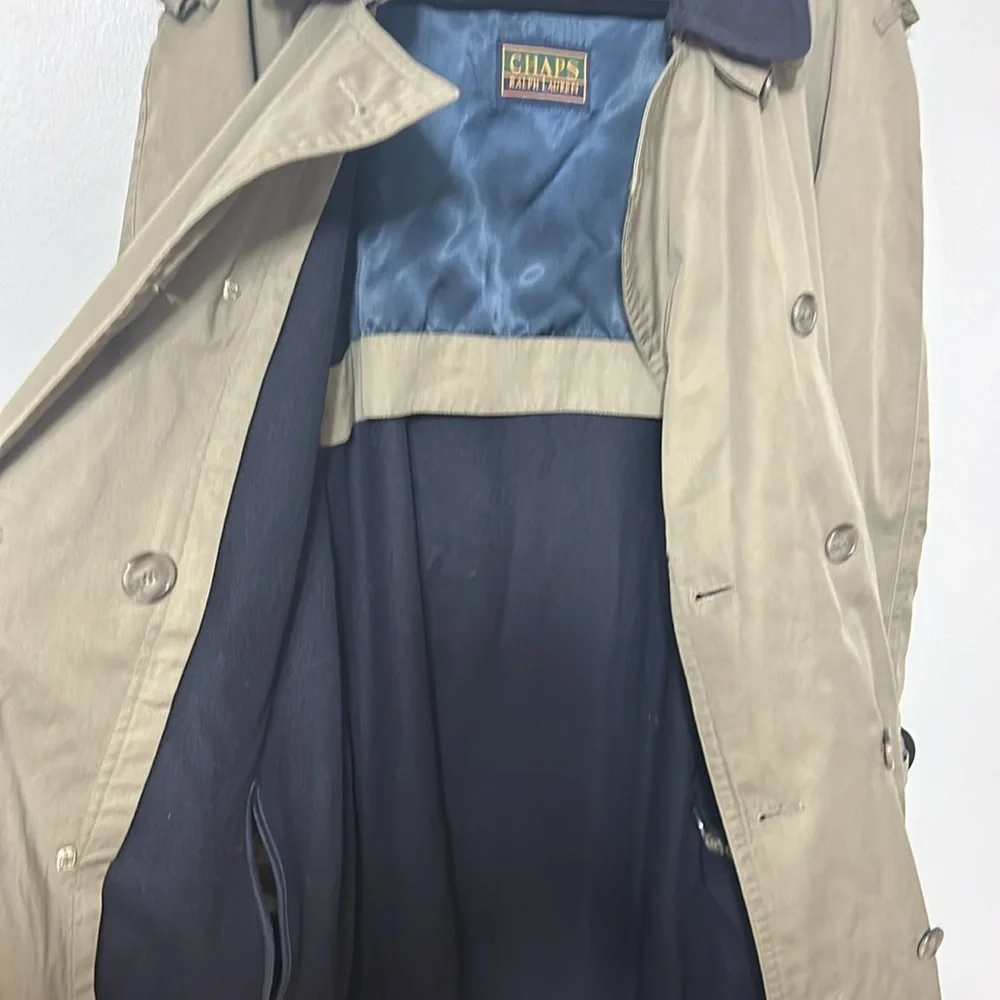 Ralph Lauren Chaps Wool Insulated Trench Coat Size 42L